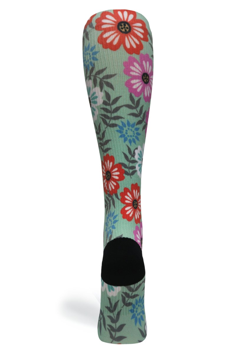 Crazy 360 Floral Details OTC Compression Socks (Standard & Extra Wide)