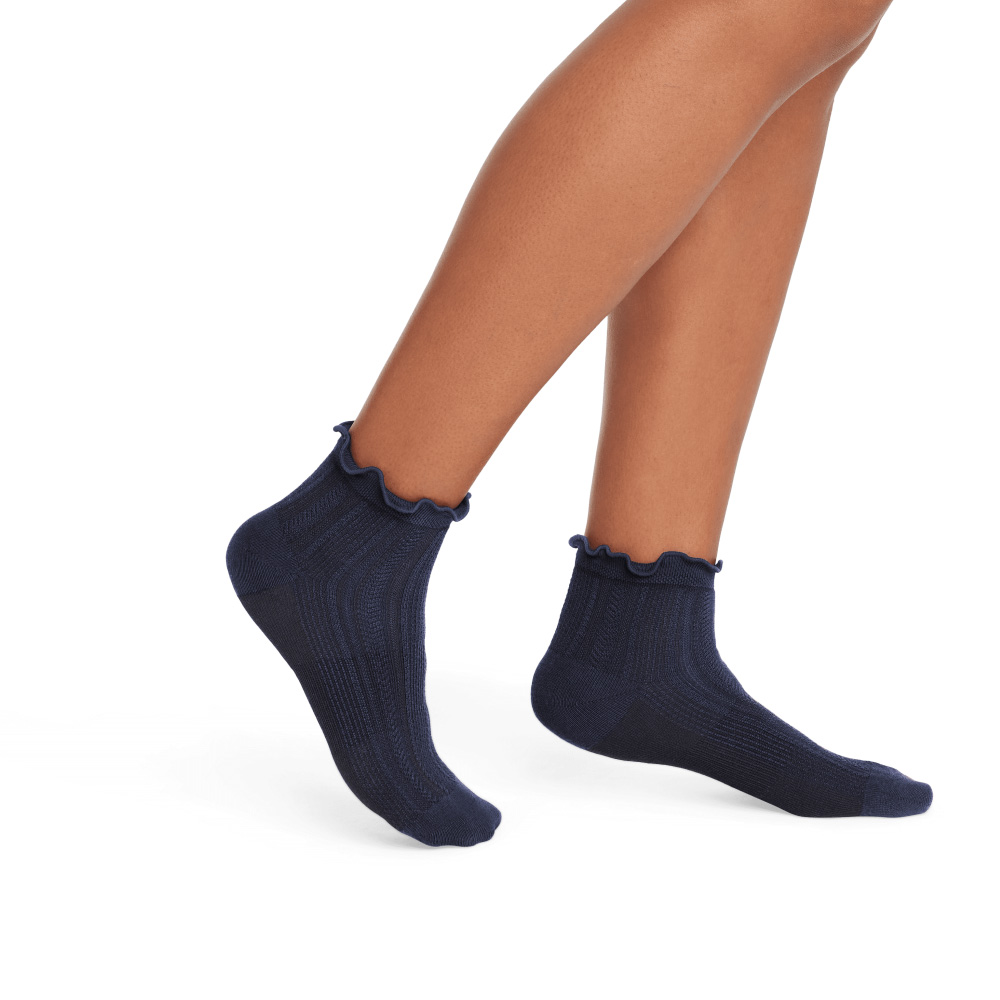 Bombas Women's Pointelle Frill Quarter Sock 4-Pack