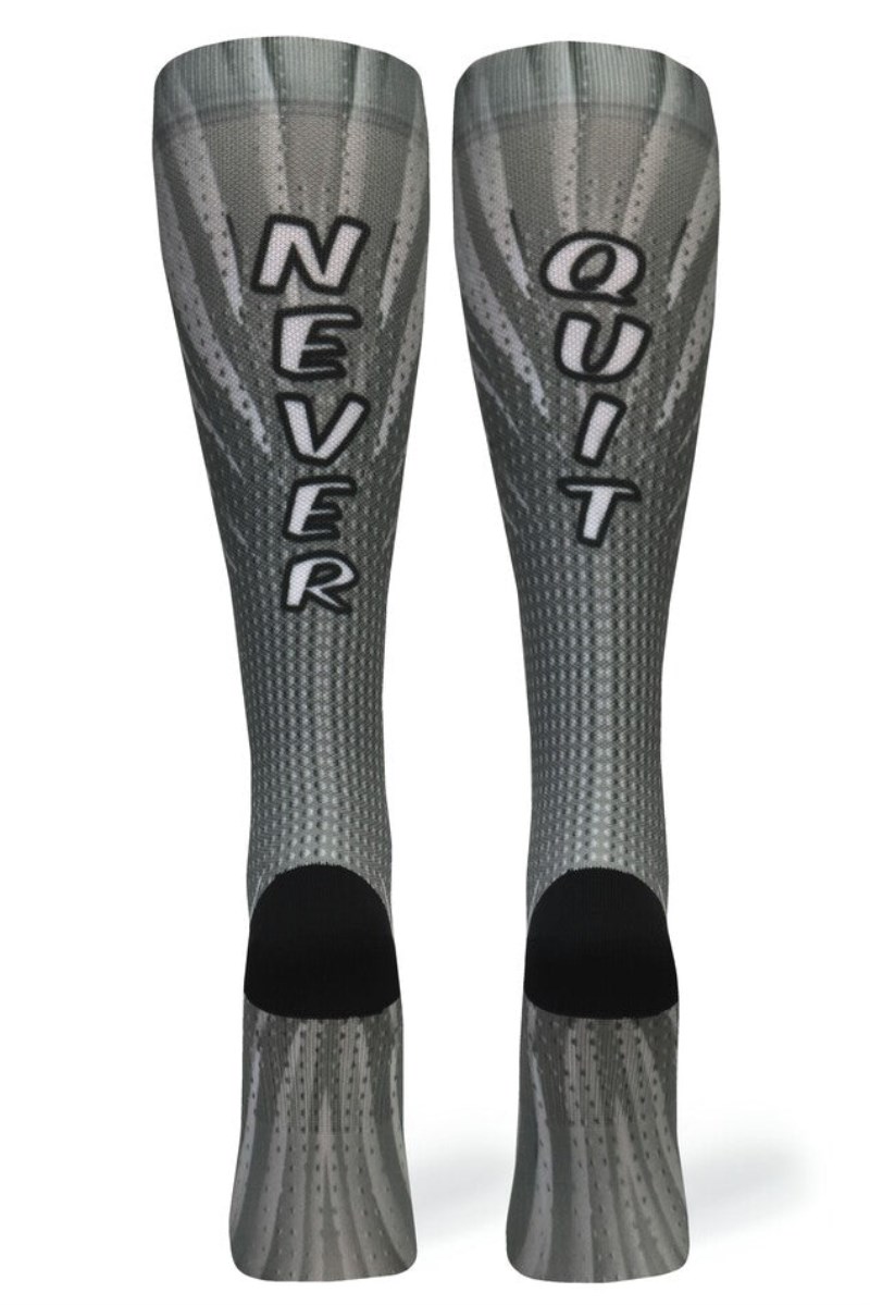 Crazy 360 Never Quit Grey OTC Compression Socks (Standard & Extra Wide)