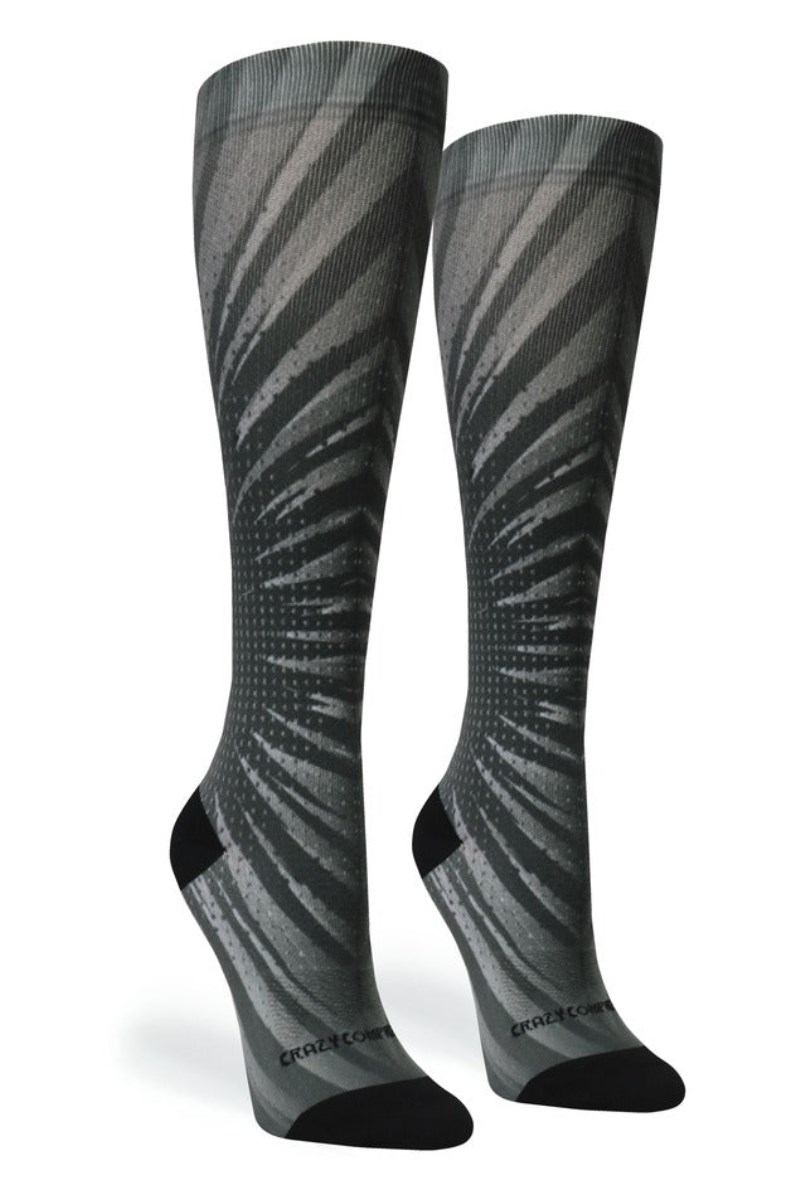 Crazy 360 Never Quit Grey OTC Compression Socks (Standard & Extra Wide)