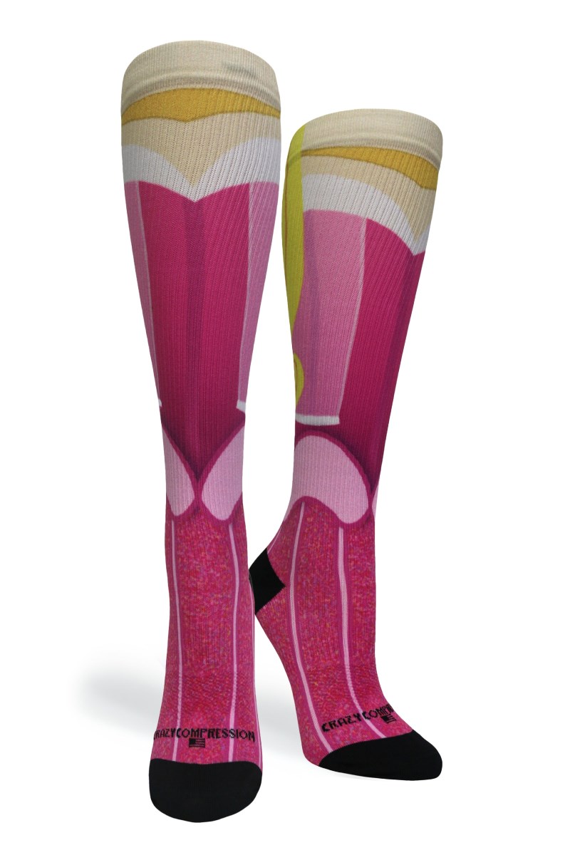 Crazy 360 Rosey Princess OTC Compression Socks (Standard & Extra Wide)