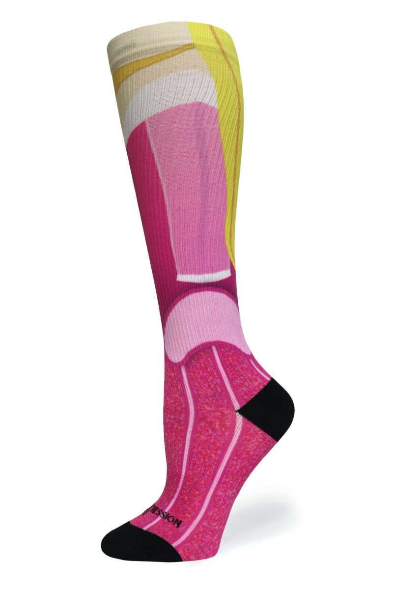 Crazy 360 Rosey Princess OTC Compression Socks (Standard & Extra Wide)