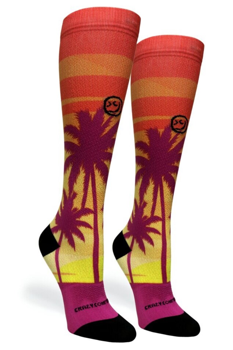 Crazy 360 Coconut Sunset OTC Compression Socks (Standard & Extra Wide)