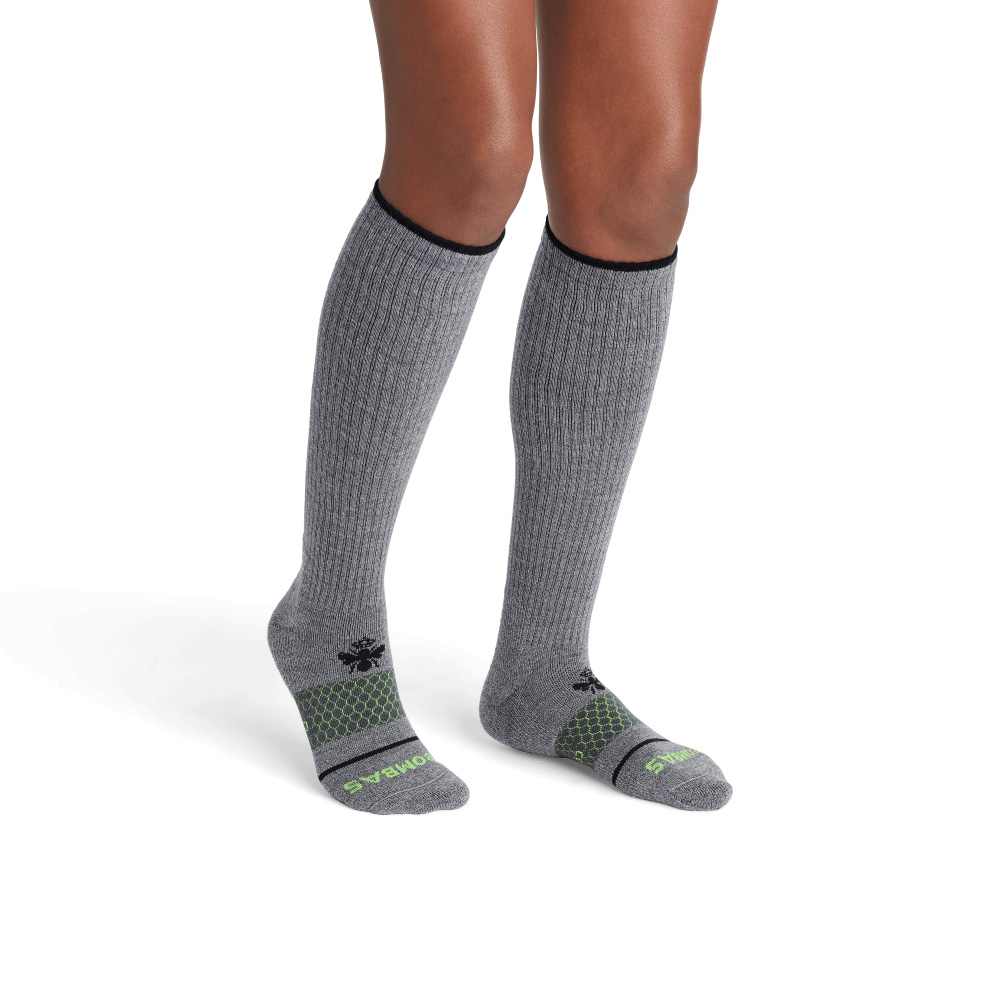 Bombas Women's Merino Wool Blend Everyday Compression Socks (15-20mmHg)