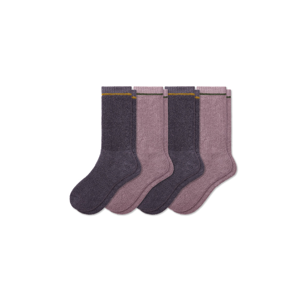 Bombas Men's Plush Terry Calf Sock 4-Pack