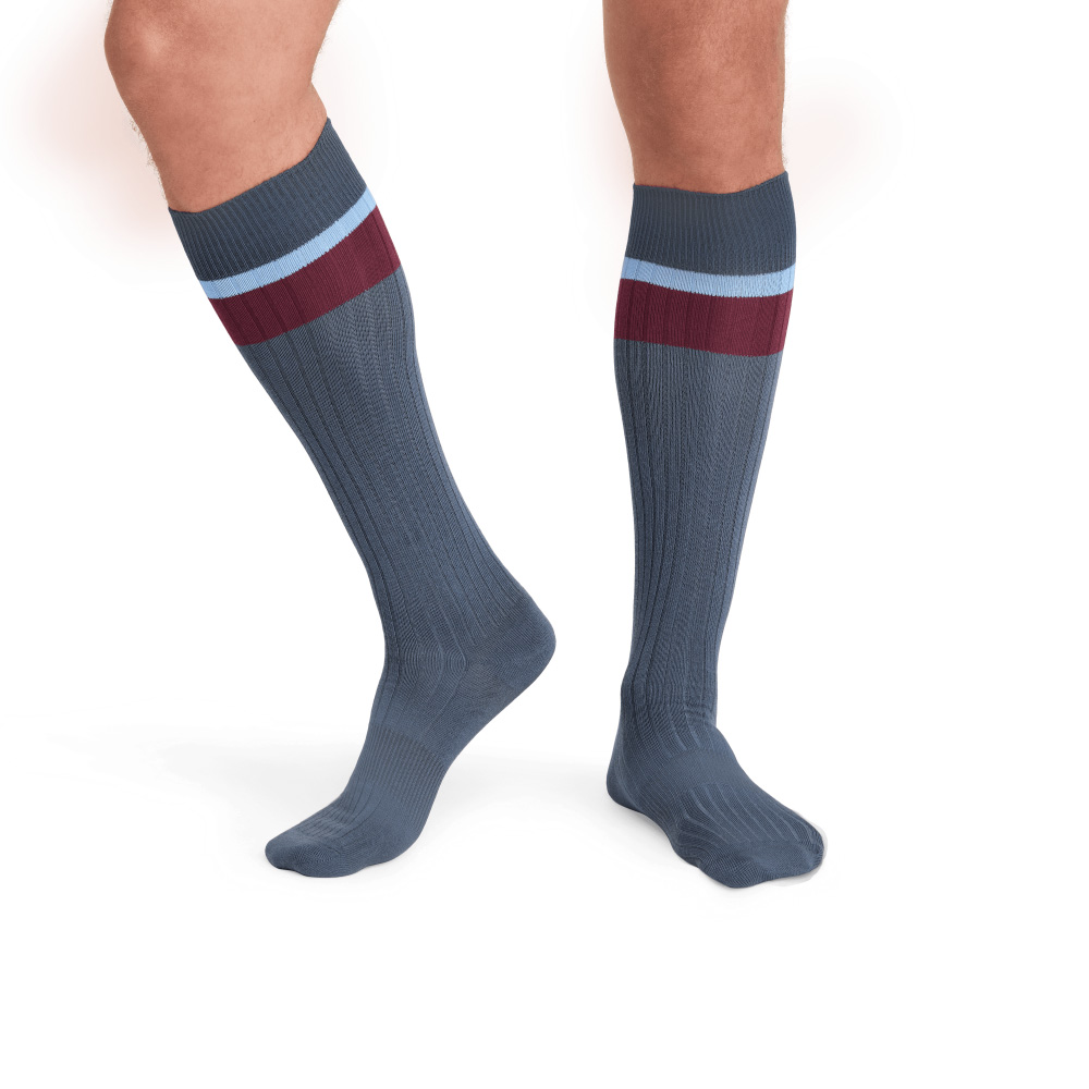 Bombas Men's Ribbed Dress Over the Calf Sock 4-Pack