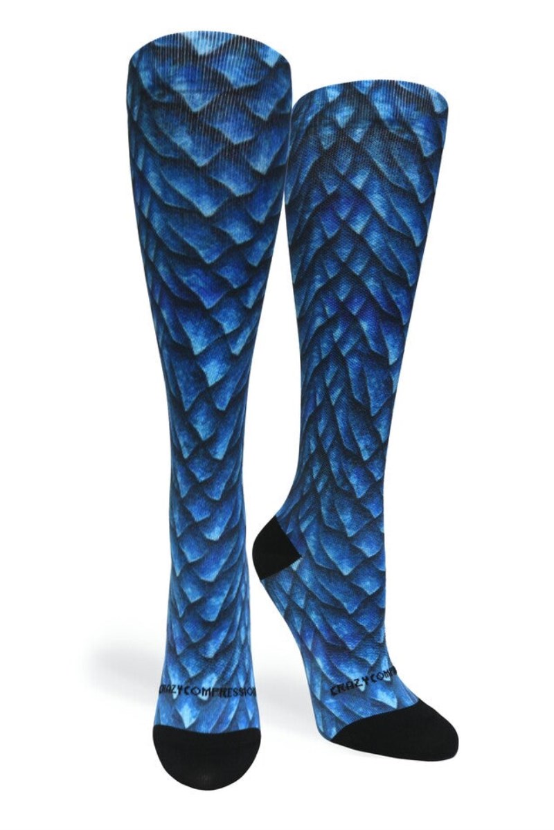 Crazy 360 Cobalt Dragon OTC Compression Socks (Standard & Extra Wide)