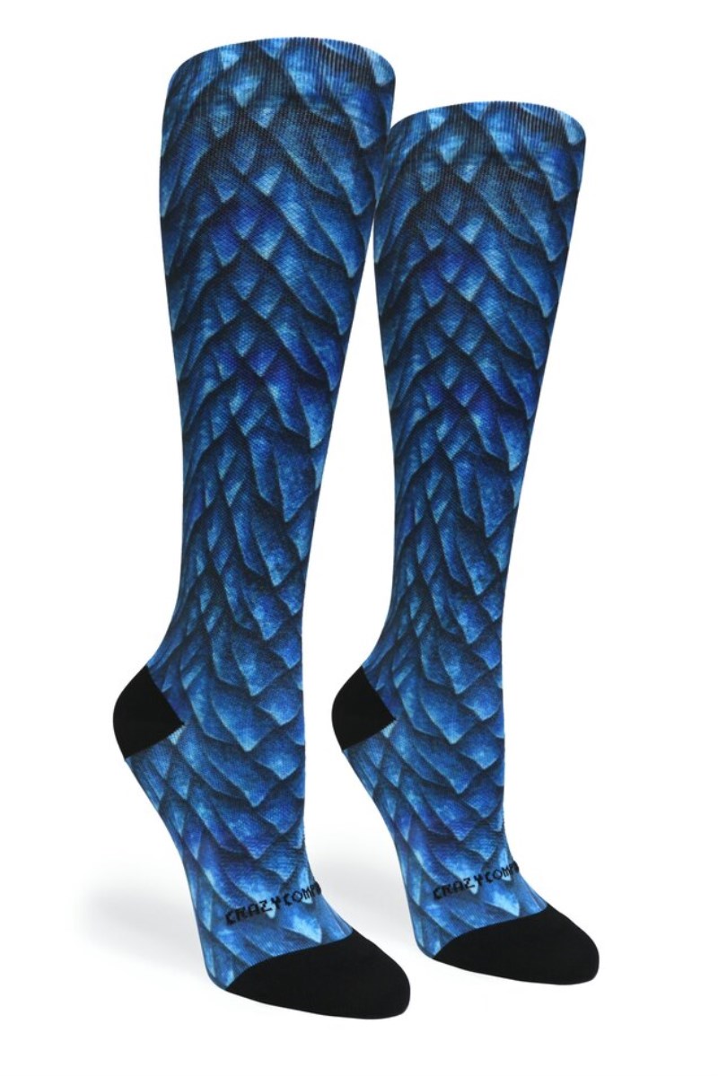 Crazy 360 Cobalt Dragon OTC Compression Socks (Standard & Extra Wide)