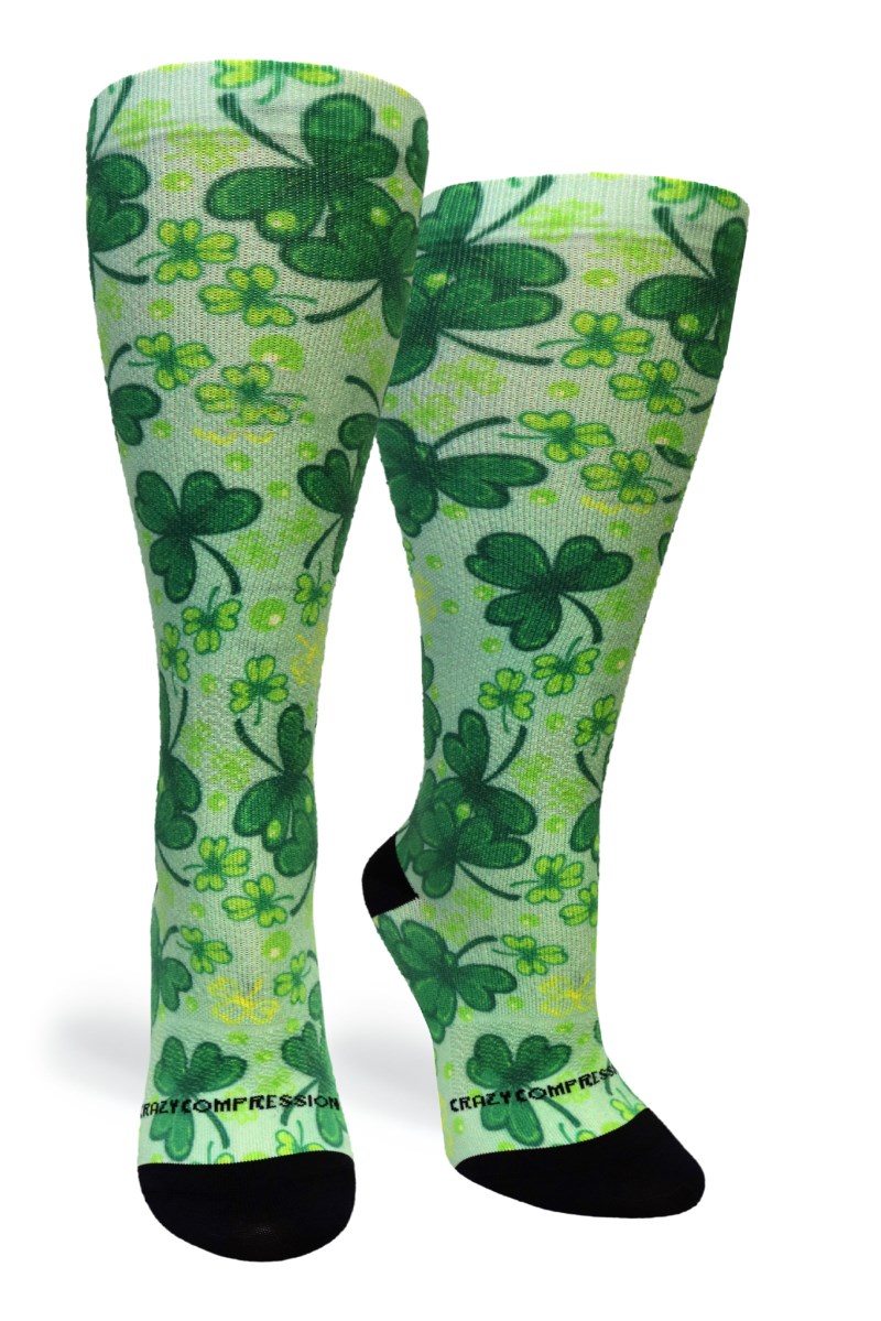 Crazy 360 Falling Clovers (EXTRA WIDE CALF)