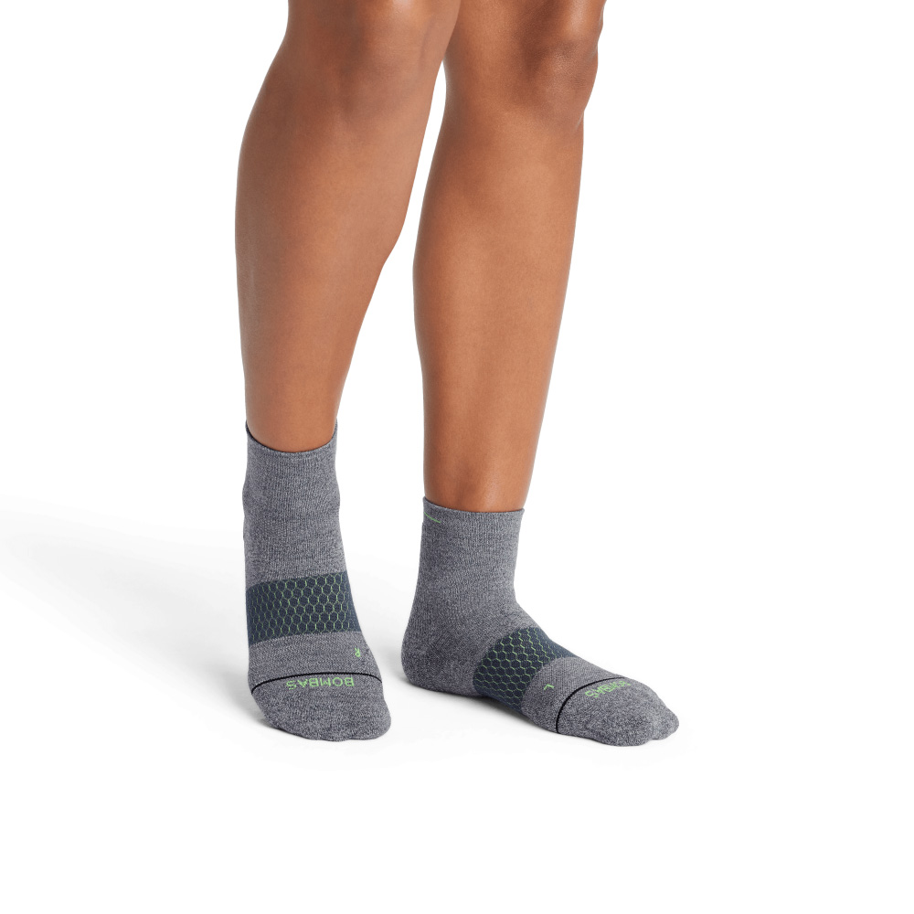 Bombas Women's Merino Wool Blend Athletic Quarter Sock 6-Pack