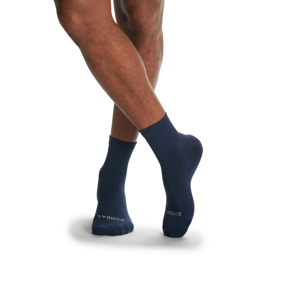 Bombas Men's Modern Rib Quarter Socks