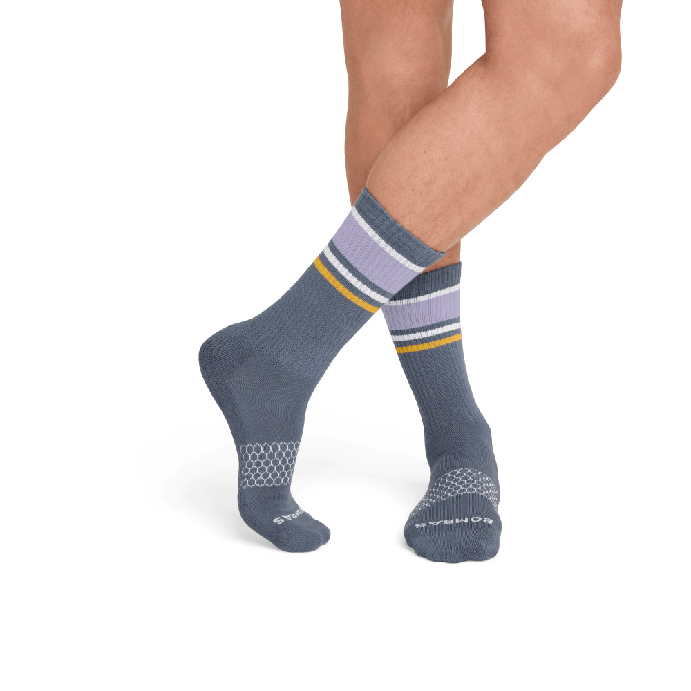 Bombas Men's Stripes Calf Sock 4-Pack