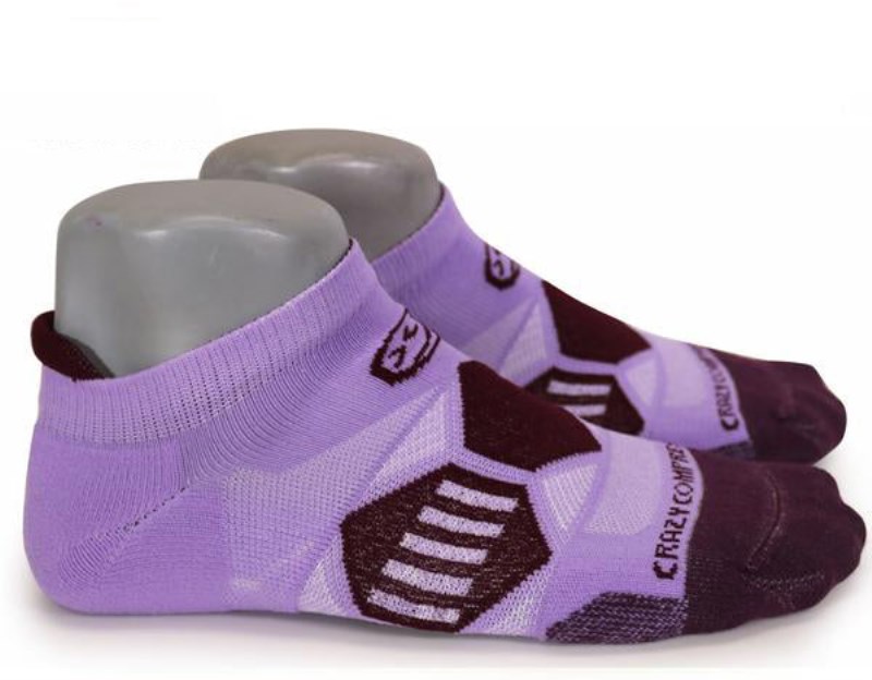 Crazy Lilac & Plums - Elite Running Socks
