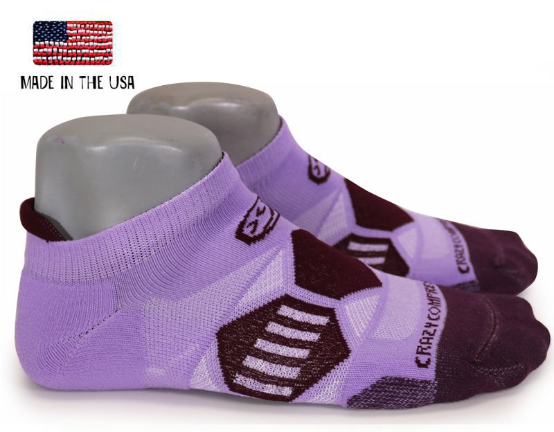 Crazy Lilac & Plums - Elite Running Socks