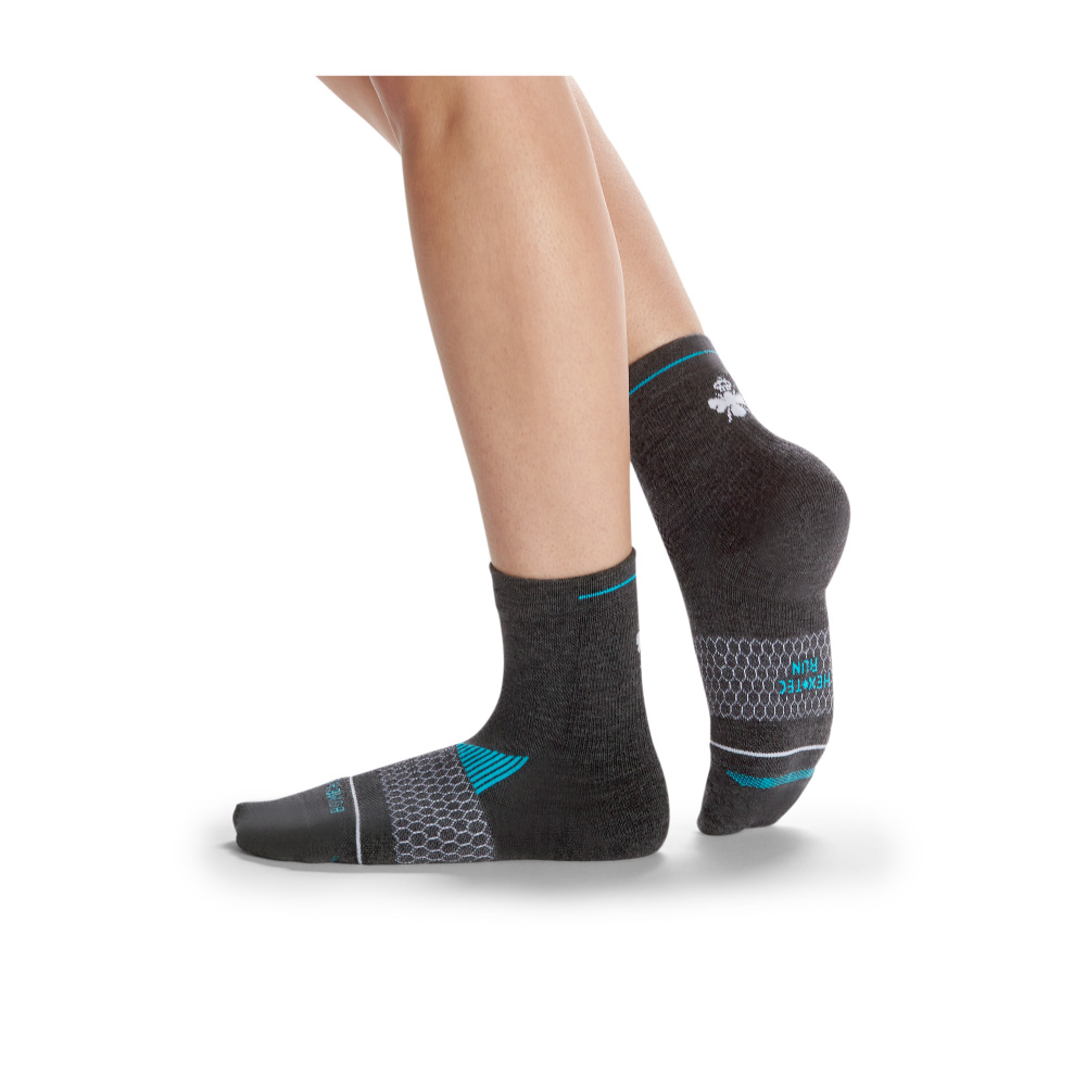 Bombas Women's Merino Wool Blend Running Quarter Sock 3-Pack