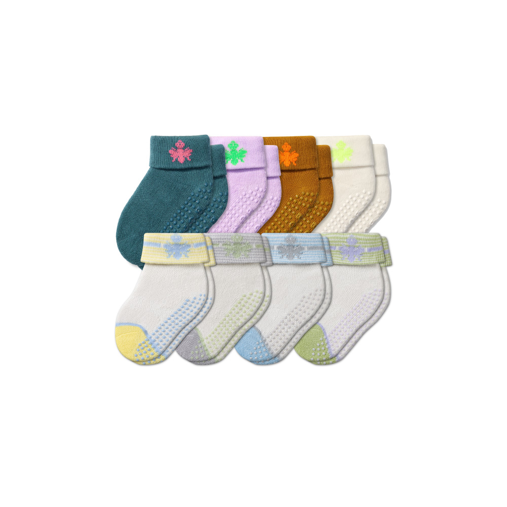 Bombas Baby Gripper Socks 8-Pack (6-12 Months)